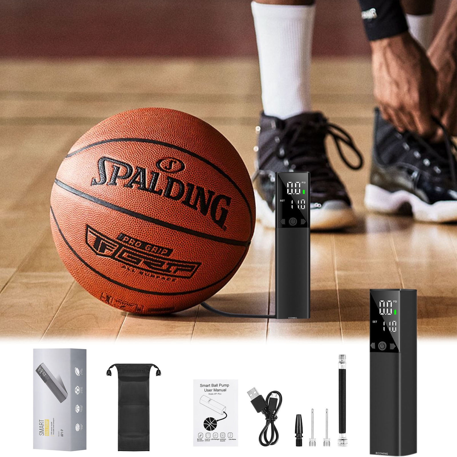 Tyidzon Tire Inflator Portable Compressor Pump For Car Tires With Tire Pressure Gauge One Click Smart Pump Tire Inflator