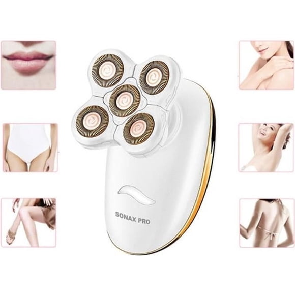 Electric Shaver for Women, Multifunctional 5 Heads Electric Epilator Women's Razor for Leg Bikini Intimate Armpit and Face