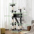 thumbnail image 3 of PawHut 59 Inch Large Cat Tree with Sisal Scratching Posts, Cozy Condo, 3 of 10