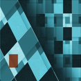 thumbnail image 1 of Ahgly Company Tapis d'Intérieur Lavable à la Machine, Carré, Transitionnel, Vert Turquoise Foncé, Tapis de Zone, 7 Pieds Carré, 1 of 7