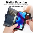 thumbnail image 2 of Case for Motorola Moto G Pure Cover Leather Wallet Folio Case Book Design Flip Magnetic Closure - Blue, 2 of 5
