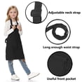 thumbnail image 3 of TOPTIE Kids Aprons with Pocket & Adjustable Strap, Child Chef Bib Apron for Kitchen Cooking Baking Painting-Black-M, 3 of 8