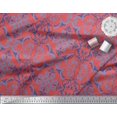 thumbnail image 3 of Soimoi Orange Poly Georgette Fabric Vector Design Damask Print Sewing Fabric Yard 52 Inch Wide, 3 of 3