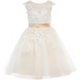 thumbnail image 1 of B91xZ Robe d'Été Sans Manches pour Tout-Petite Fille Tunique Basique Tenue de Jeu Robes Chemise, Beige 8, 1 of 4