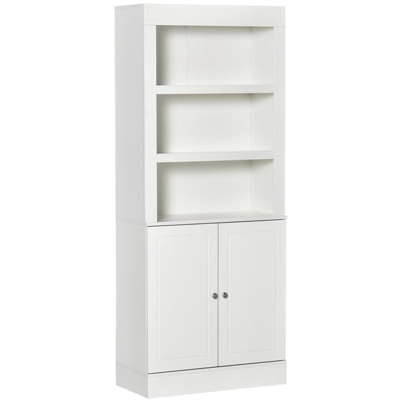 HOMCOM 72" Kitchen Pantry Cabinet, Buffet with Hutch, Bookcase with Doors