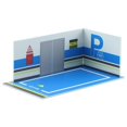thumbnail image 1 of facefd 1:32 Parking Lot Model Car Diecast Garage for Diorama Collection Background 32108 Blue, 1 of 4