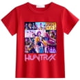 thumbnail image 2 of T-shirt K-pop pour Filles Mignon Dessin Animé Graphique Tendance Drôle T-Shirts Hauts Roses Enfants Manches Courtes Col Rond, 2 of 3