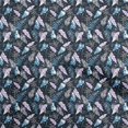 thumbnail image 1 of oneOone Velvet Blue Fabric Tropical Leaf Craft Projects Decor Fabric Printed By The Yard 58 Inch Wide, 1 of 5