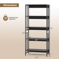thumbnail image 3 of Costway 2 Pcs Bibliothèque à 5 Niveaux Bibliothèque de 62 Pouces de Hauteur avec Tablettes Inclinables Présentoir Rangement, 3 of 9