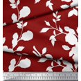 thumbnail image 2 of Soimoi Poly Georgette Fabric Leaves & Floral Artistic Decor Fabric Printed Yard 52 Inch Wide, 2 of 5
