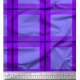 thumbnail image 1 of Soimoi Purple Heavy Satin Fabric Check Check Print Fabric by Yard 54 Inch Wide, 1 of 5