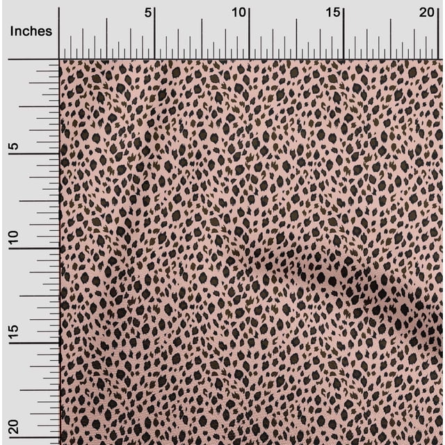 oneOone Tissu Tabby en Soie Tissu Imprimé Peau d'Animal Léopard BTY 42 Pouces de Large