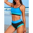 thumbnail image 3 of Scoop Neck Bikini Sets for Womens Adjustable Straps Bathing Suit High Waisted Two Piece Swimsuit, 3 of 7