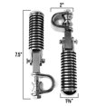 thumbnail image 2 of Krator Chrome Foot Pegs with 1-1.25" Inch Engine Guard Clamps, Anti-Vibrate, Foldable, Compatible with 2004-2006 Harley Davidson Dyna Low Rider EFI FXDLI, 2 of 6
