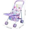 thumbnail image 4 of LAICAIW Baby Doll Stroller, Foldable Doll Stroller, Baby Doll Carriage, Realistic Convertible Doll Pram, Toy Baby Stroller, Creative Baby Doll Stroller Play Set for Toddler and Girls, Nuturing and R, 4 of 7