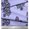 thumbnail image 2 of Soimoi Polyester Crepe Fabric Leaves & Floral Block Printed Fabric 1 Yard 42 Inch Wide, 2 of 3
