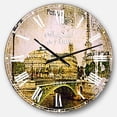 thumbnail image 1 of DesignArt Vintage Paris Large Wall Clock, 1 of 2