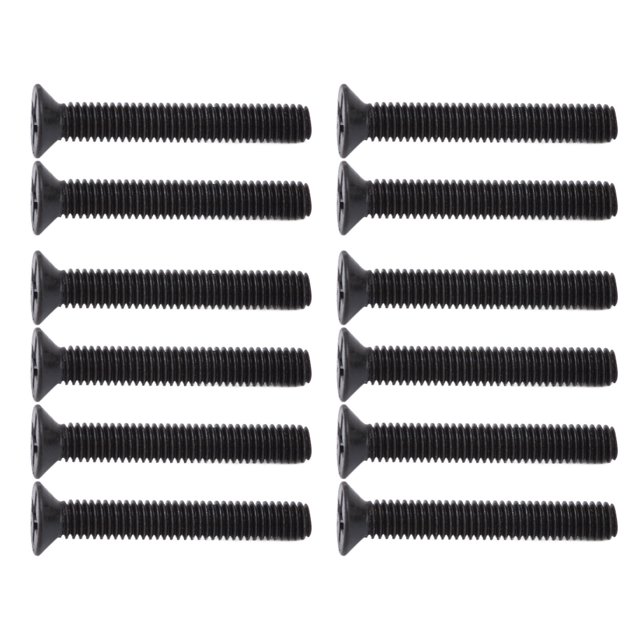 Countersunk 50Pcs Countersunk Screws DIN 965 Black Galvanized Machine Screw Assortment Kit
