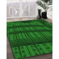 thumbnail image 3 of Ahgly Company Tapis d'Intérieur Lavable en Machine Carré Vert Émeraude Profond Transitionnel, 7 Pieds Carré, 3 of 7