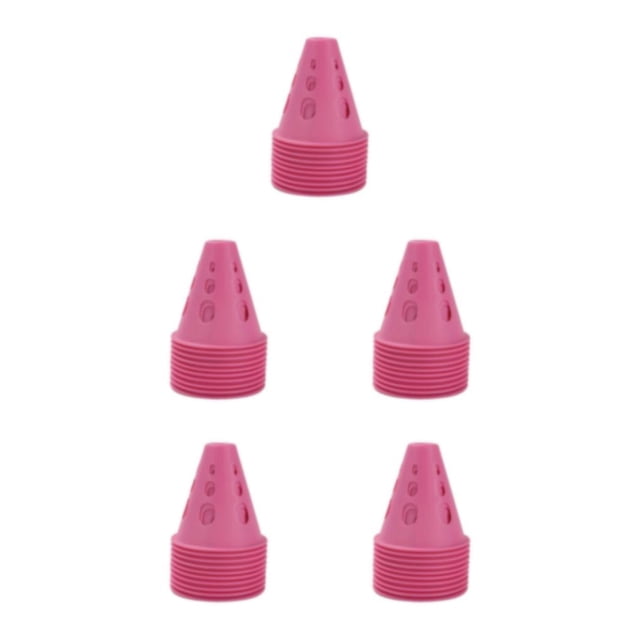 Decodeary 10 Pcs/Ensemble Pile de Patinage à Roulettes Robuste et Résistante aux Intempéries pour Activités Intérieures/extérieures Durable Rose 5Ensemble