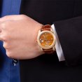 thumbnail image 2 of 【START】Tiger Eye Stone Men's Watch Swiss Fully Automatic Mechanical Movement Diamond Watch Date Week Function Butterfly Buckle Crocodile skin Strap, 2 of 16