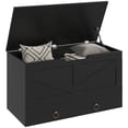 thumbnail image 1 of HOMCOM Coffre de Rangement avec Tiroir pour Salon, Boîte en Bois, 31,5 Po L, Noir, 1 of 10