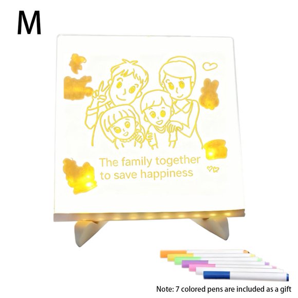 LED Drawing Board - Illuminated Dry Erase Board with Stand, Markers & Rags - Essential Study Tool