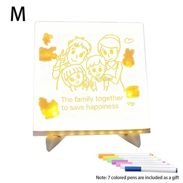LED Drawing Board - Illuminated Dry Erase Board with Stand, Markers & Rags - Essential Study Tool