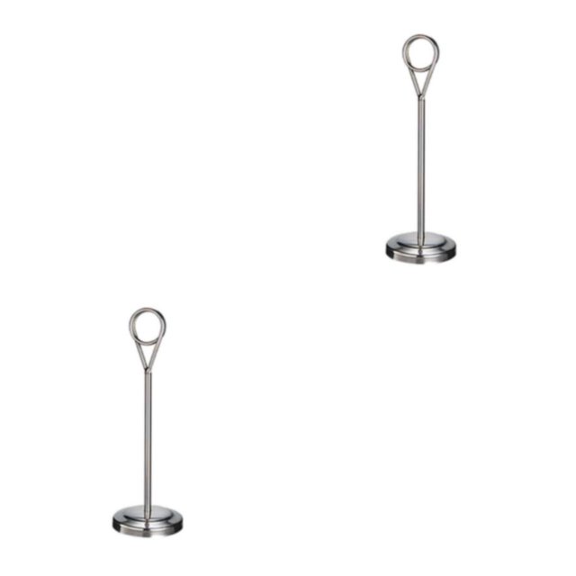 Baohd Contemporary Table Number Holder Photo Stand for Trendy Hotel Settings Silvery 20cm 2Set
