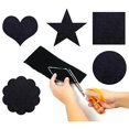 thumbnail image 1 of Back Self Adhesive Sheet Felt Velvet Making Back Velour Fabric Craft Sticker Black, 1 of 9