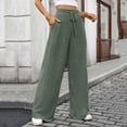 thumbnail image 4 of Ailaofu Womens Ribbed Wide Leg Lounge Pants with Pockets Casual Relaxed Comfy Loose Soft Knit Pajama Pants with Drawstring, 4 of 7
