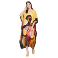 thumbnail image 1 of Robe Maxi pour Femmes en Polyester, Caftans, Robe Ample, Grande Taille, Manches Kimono, Long Kaftan, Robes de Soirée, Kaftan Décontracté d'Été, 1 of 6
