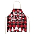 thumbnail image 1 of Oleegame 1PC Pretty Apron Christmas Kitchen Cooking Aprons Plaid Aprons Adjustable Buffalo Plaid Baking Apron, 1 of 7