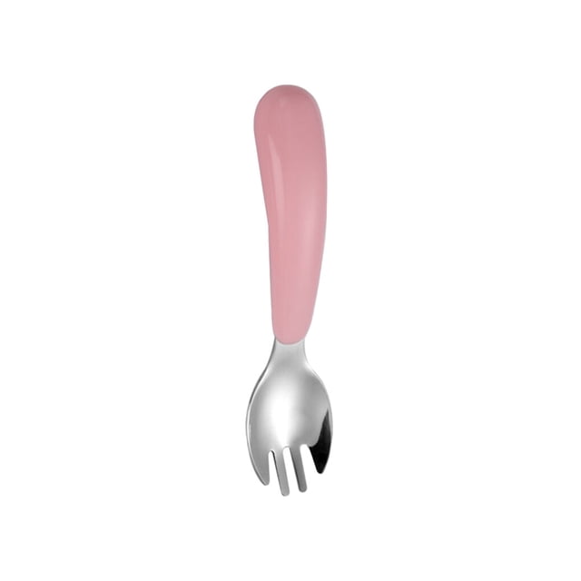 kurtrusly Stainless Steel Kids Tableware Set Spoon Fork Cartoon Car Shape Compartment Design Baby Bowl Cutlery for Kitchen Pink Fork