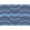 thumbnail image 1 of Ahgly Tapis Rectangulaire Lavable en Machine Intérieur Transitionnel Bleu Azur, 3 Pieds x 5 Pieds, 1 of 7