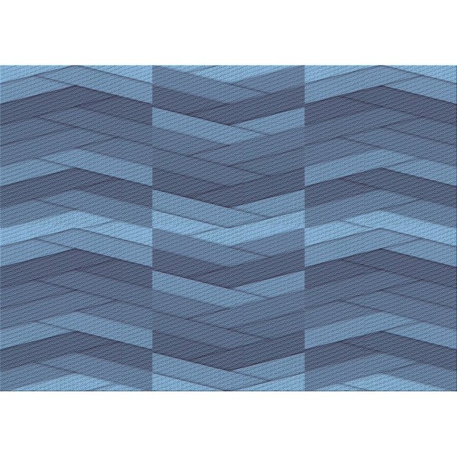 Ahgly Tapis Rectangulaire Lavable en Machine Intérieur Transitionnel Bleu Azur, 3 Pieds x 5 Pieds