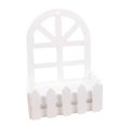 thumbnail image 3 of S SERENABLE Artificial Flower Pot Fence Wooden Picket Fence for Farmhouse Indoor Outdoor Round Head, 3 of 9