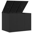 thumbnail image 2 of vidaXL Garden Cushion Box PE Rattan 145x100x103 cm Black, 2 of 4