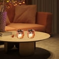 thumbnail image 4 of 2 Pcs Plastic Electronic Candle Light Liliaceous Flower Shaped Flameless LED Tea Light Candle for Wedding Party Table Centerpiece Decoration with Transparent Glow Blue Pink Coffee Clear, 4 of 6