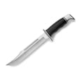thumbnail image 2 of Buck Knives 120 General Hunting Knife, Elite Knife, Luxurious Knife, 420HC Clip Blade, Black Phenolic Handle, Leather Sheath, 0120BKS-B, Made in USA, Lifetime Warranty, 2 of 5