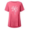 thumbnail image 4 of Pompotops Femmes Mode Casual Chemises d'Impression Manches Courtes Tee-Tops Tunique Blouse, 4 of 4
