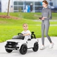 thumbnail image 2 of Costway 12V Licensed Ford Ranger Kids Ride on Car with Remote Control Storage Basket White, 2 of 10