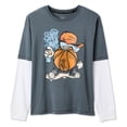 thumbnail image 2 of Athletic Works Boys' Long-Sleeve Fooler T-Shirt, 2 of 3