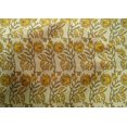 thumbnail image 4 of oneOone Cotton Silk Fabric Leaves & Floral Block Printed Fabric 1 Yard 42 Inch Wide, 4 of 4