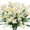 White, variant on Meitianfacai 1 Bundle Artificial Flowers, Silk Daisy, Artificial Gerbera Daisy for Home Decoration, Artificial Daisy for Wedding Decoration