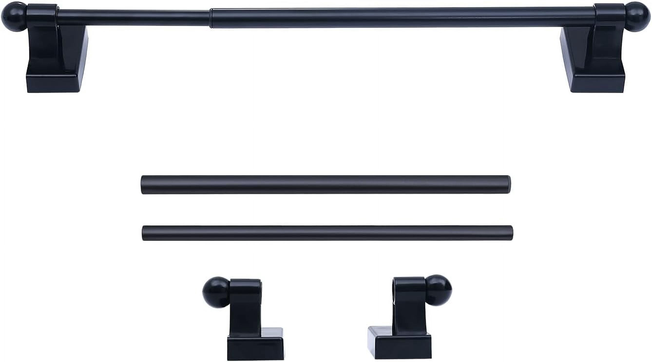 Adjustable Magnetic Curtain Rods for Mental Appliance Doors Windows to Champagne Window Rods Easy Installation Toilet Towel Bar MultiUseful (in Champagne )