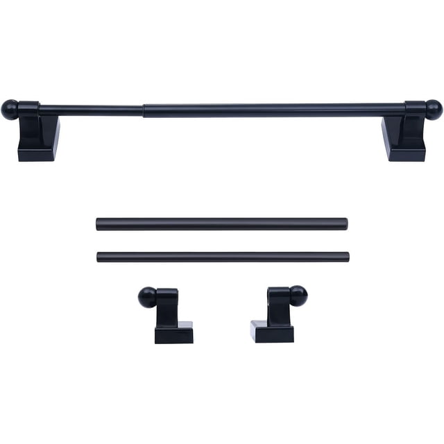 Adjustable Magnetic Curtain Rods for Mental Appliance Doors Windows to Champagne Window Rods Easy Installation Toilet Towel Bar MultiUseful (in Champagne )