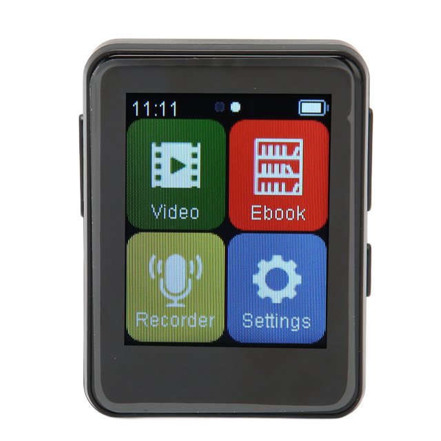 Lecteur MP3 avec Bluetooth5.0, Écran Tactile HD 1.8 Pouces Lecteur de Musique Portable, Réduction de Bruit Intelligente, Qualité Audio Sans Perte, Radio FM, Supporte l'Expansion de Mémoire
