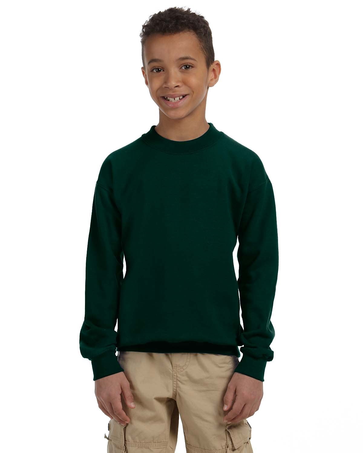 Gildan Big Boys' Heavy Blend Crewneck Waistband Sweatshirt