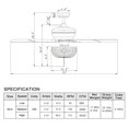 thumbnail image 2 of Gymax 52'' Retro Ceiling Fan Light w/ Reversible Blades Remote Control Matte Black, 2 of 10